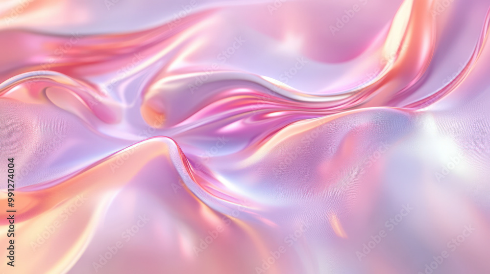 Naklejka premium Mesmerizing pastel background flowing in soft waves, creating a dreamy and ethereal atmosphere