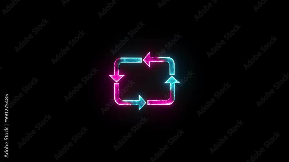 Arrow symbols icon glow neon fire symbol animation Arrow symbols icon glow neon fire symbol animation