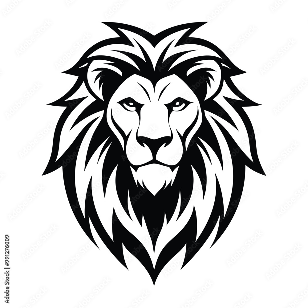 Lion head line art Lion head line art