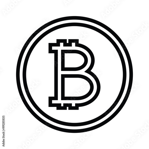 Crypto currency icon, virtual currency vector icon