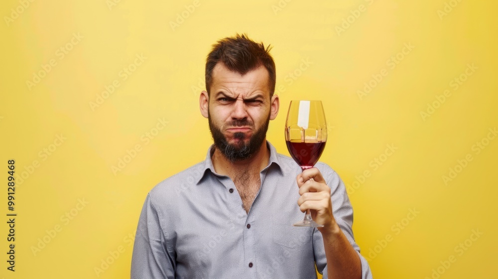 A drunken exhuasted messy female holding a glass of red wine A drunken exhuasted messy female holding a glass of red wine