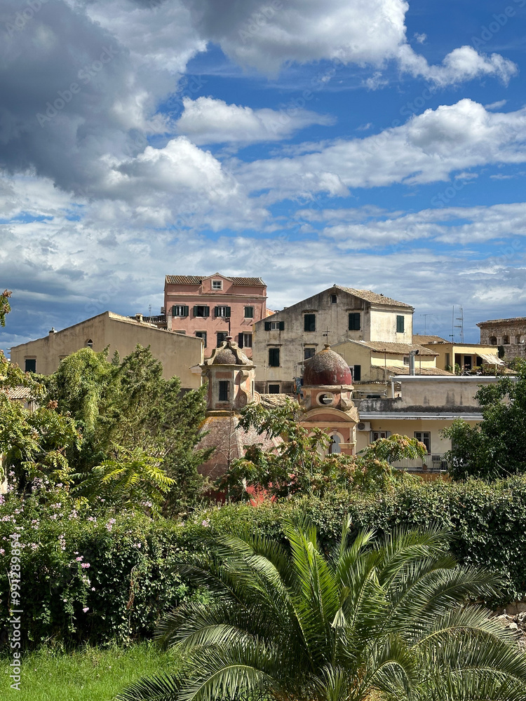 Obraz premium house on the hill Greece Corfu