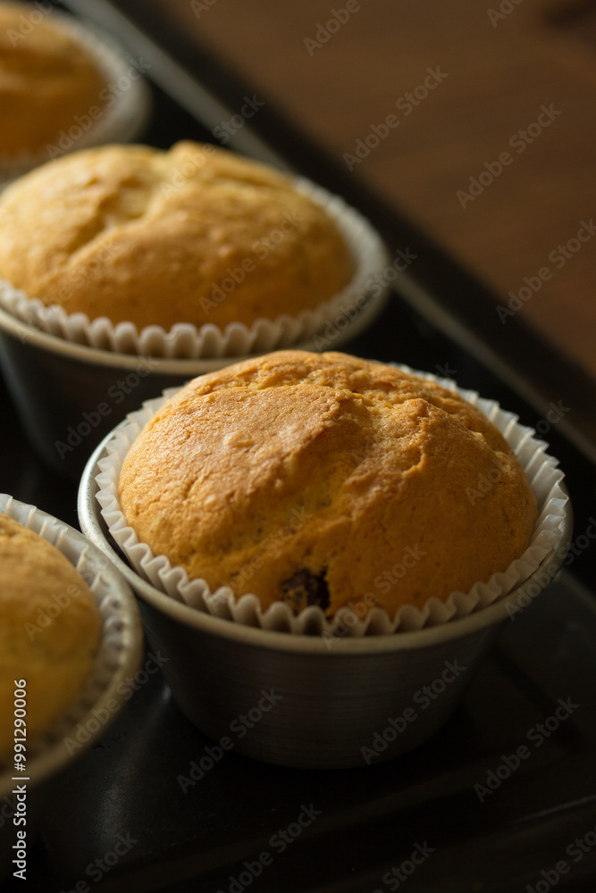 Macro photography of muffins fresh from the oven. Macro photography of muffins fresh from the oven.