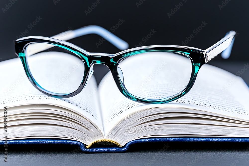 A close-up of a pair of glasses resting on an open book, symbolizing thoughtful engagement with the text A close-up of a pair of glasses resting on an open book, symbolizing thoughtful engagement with the text