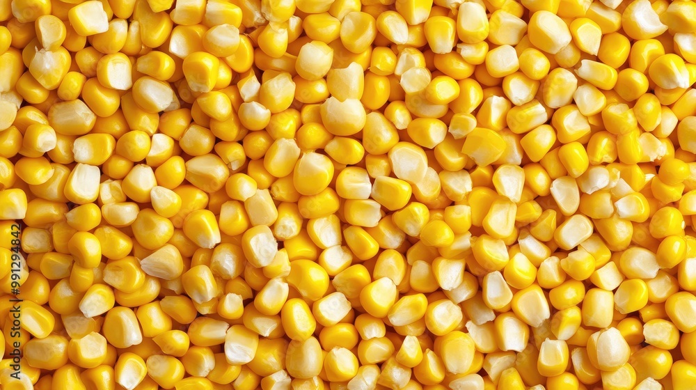 Fresh corn kernels arranged in a seamless, repeatable texture, perfect for food-related backgrounds or pattern Fresh corn kernels arranged in a seamless, repeatable texture, perfect for food-related backgrounds or pattern