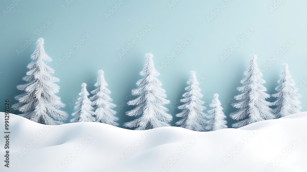 Clean Christmas Background with Crisp White Snow Clean Christmas Background with Crisp White Snow