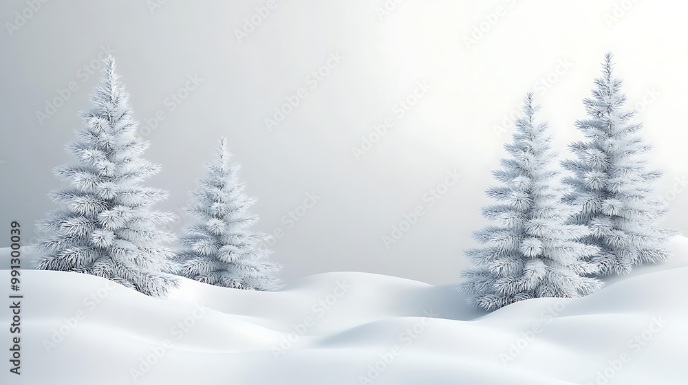Clean Christmas Background with Crisp White Snow Clean Christmas Background with Crisp White Snow
