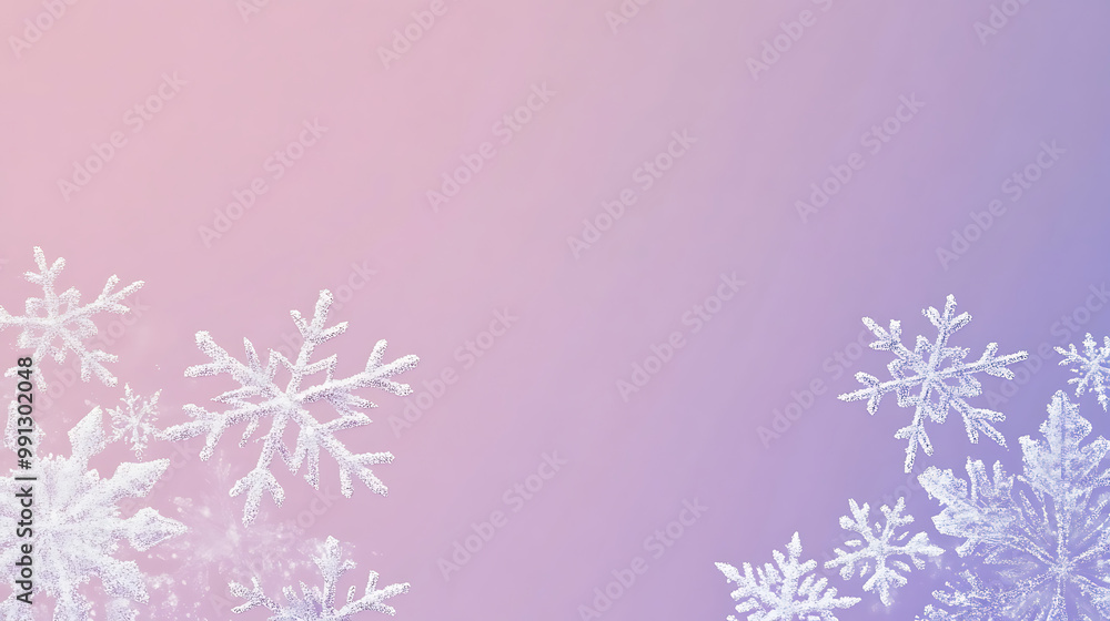 Minimalistic Christmas background with a gradient of icy blues and white snowflakes Minimalistic Christmas background with a gradient of icy blues and white snowflakes