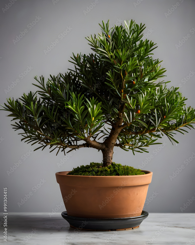 Obraz premium Yew Tree, Modern indoor plant isolate