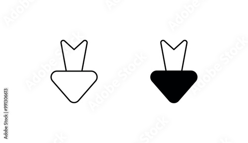 Arrow Down icon design with white background stock illustration Free Download Arrow Down icon design with white background stock illustration - GFXLoad