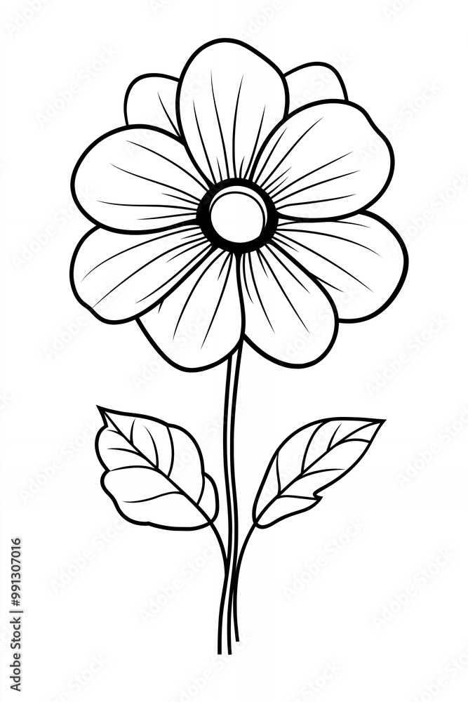 a drawing of a flower with a black border a drawing of a flower with a black border
