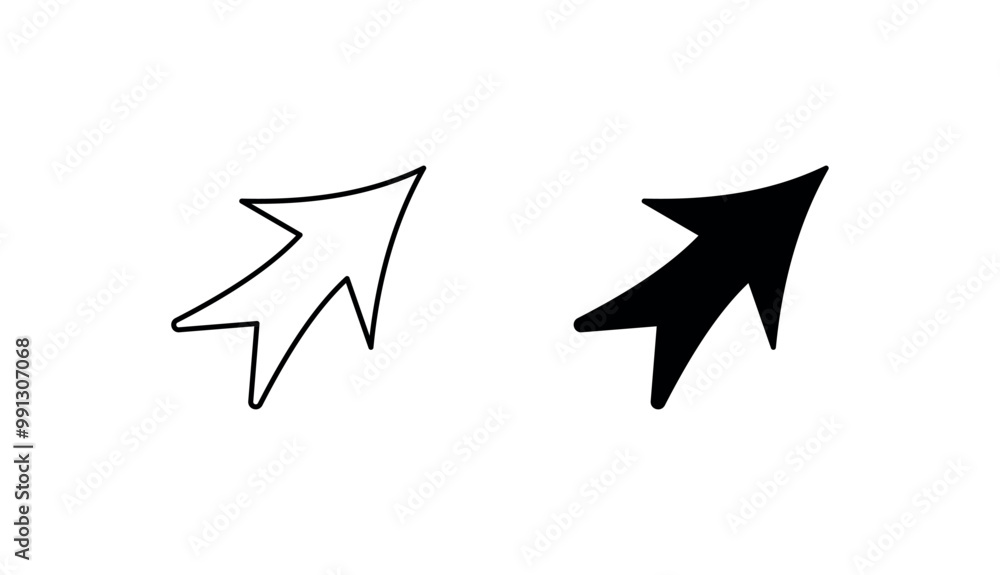 Arrow icon design with white background stock illustration Arrow icon design with white background stock illustration