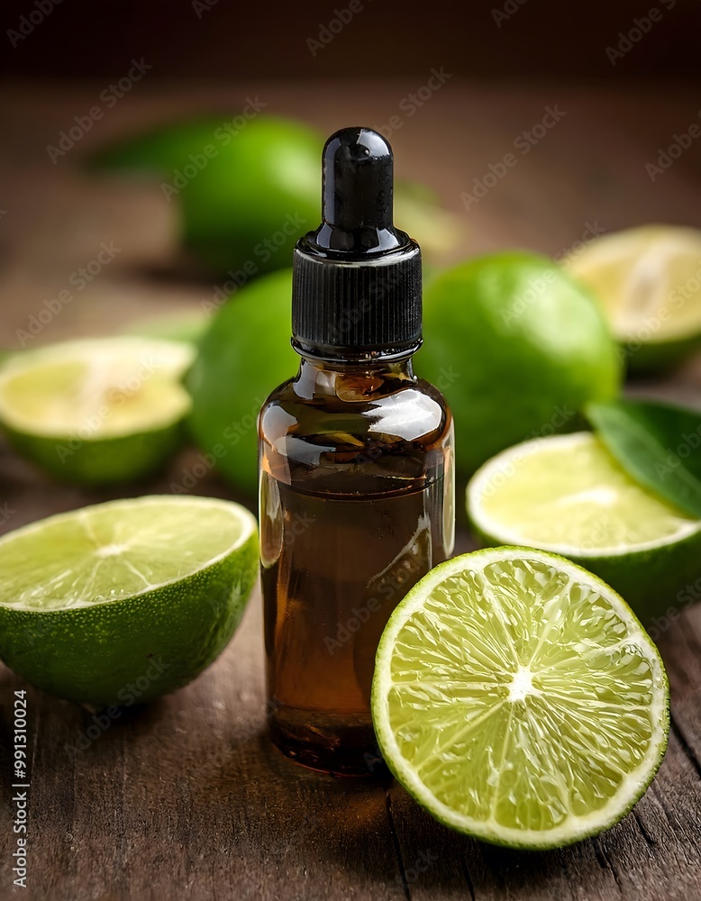 Lime Oil with Lime Slices Lime Oil with Lime Slices
