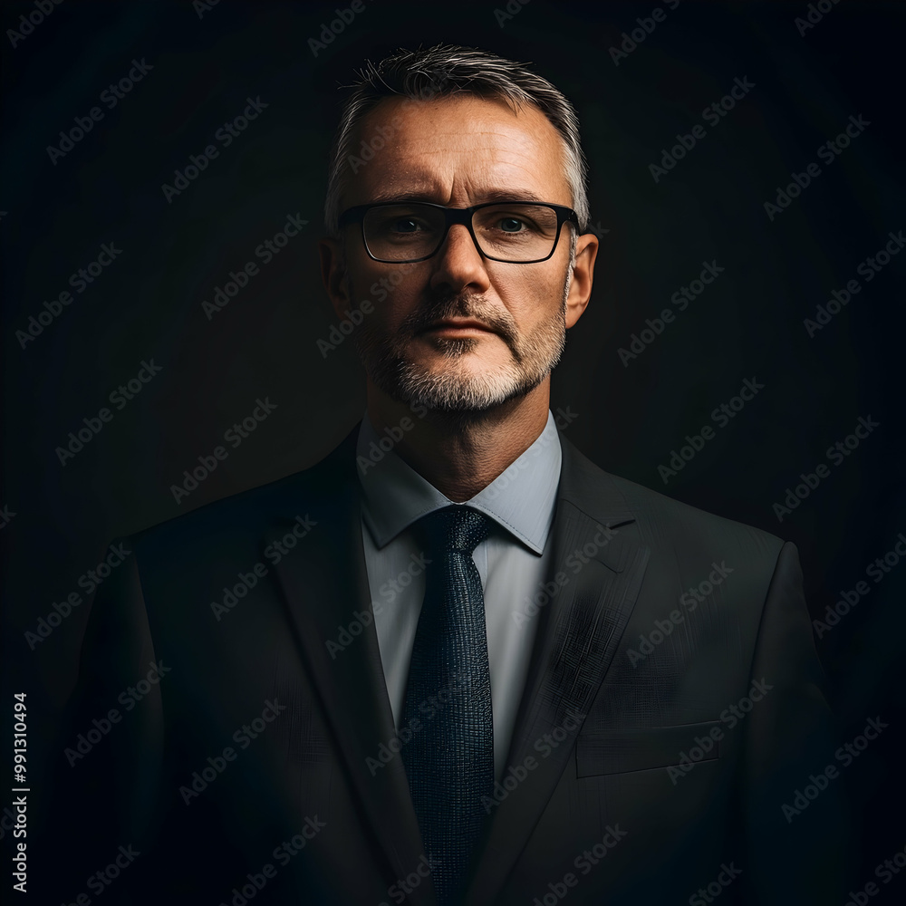 Portrait of businessman against black background
Portrait of businessman against black background