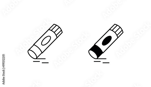 Glue stick icon design with white background stock illustration