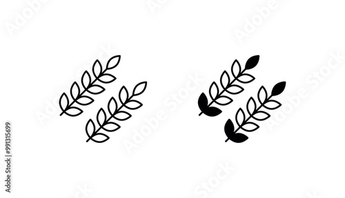Oats icon design with white background stock illustration