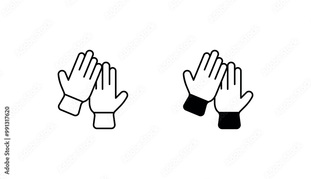 Fototapeta premium Gloves icon design with white background stock illustration