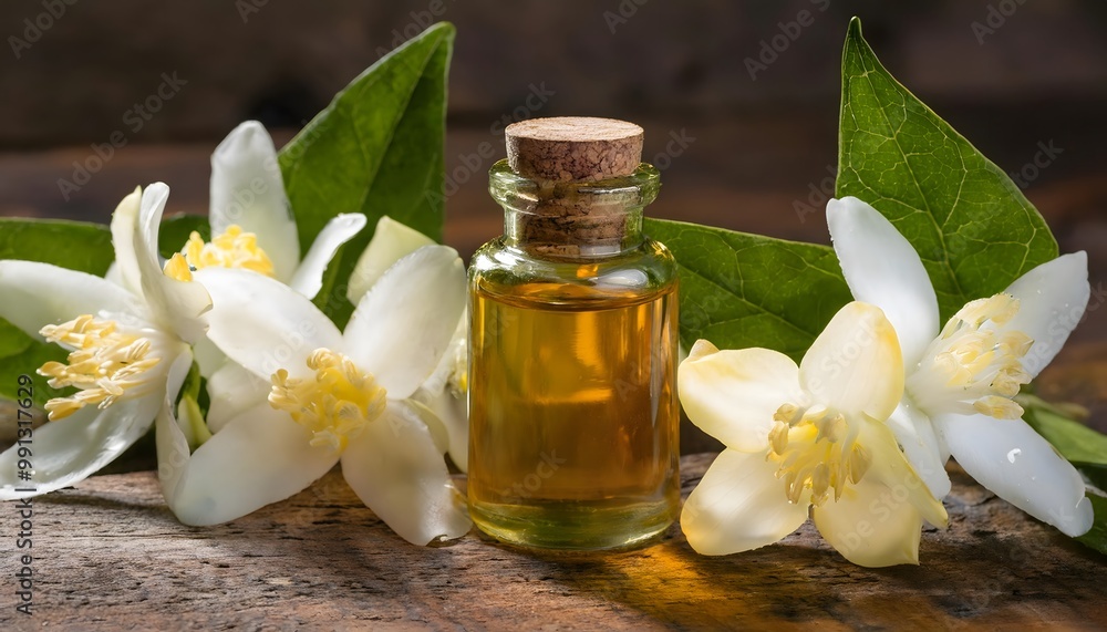 Neroli Oil with Neroli Flowers Neroli Oil with Neroli Flowers