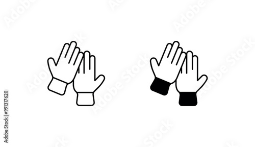 Gloves icon design with white background stock illustration