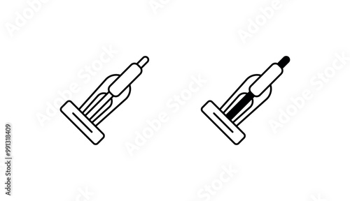 Hand vacuum icon design with white background stock illustration