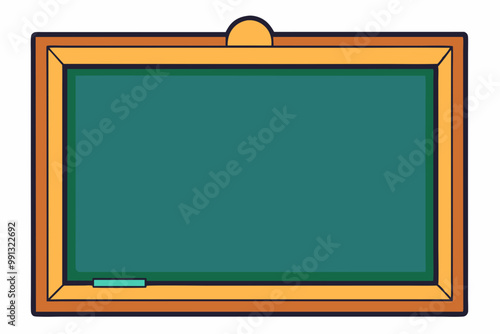 Chalk board school isolated icon vector illustration