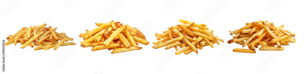 French fries set isolated on transparent or white background French fries set isolated on transparent or white background