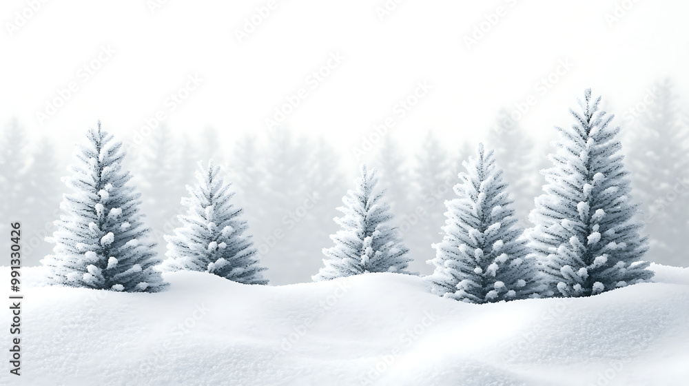 Clean Christmas Background with Crisp White Snow Clean Christmas Background with Crisp White Snow
