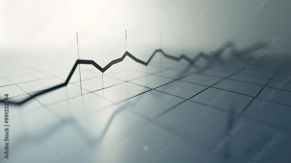 Detailed line graph illustrating steady GDP growth over time, clean white background with subtle shadows highlighting the upward trend, professional economic analysis visualization. Detailed line graph illustrating steady GDP growth over time, clean white background with subtle shadows highlighting the upward trend, professional economic analysis visualization.