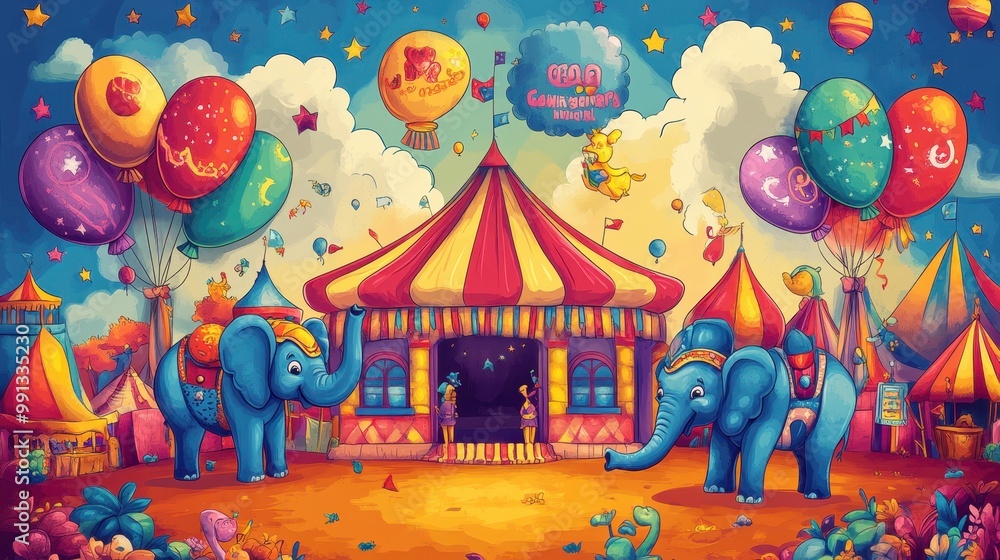 Carnival with Elephants and a Big Tent Carnival with Elephants and a Big Tent
