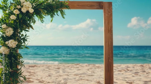 Wallpaper Mural Private beachside wedding with expensive decorations contrasted with a simple wedding at a local community hall, celebration inequality, wealth gap Torontodigital.ca