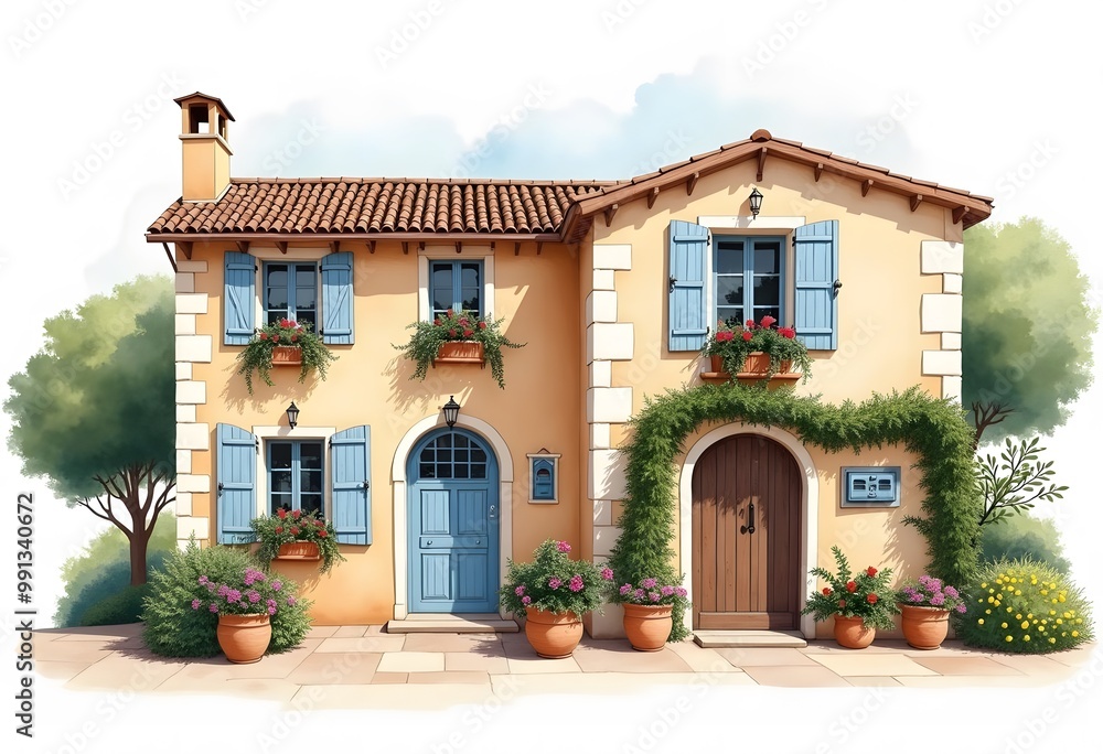 Home facade with doors and windows , Cartoon vector illustration.
Home facade with doors and windows , Cartoon vector illustration.