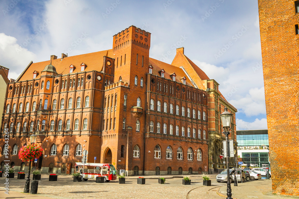 Fototapeta premium City of Gdansk - Old town with the beautiful buildings and streets