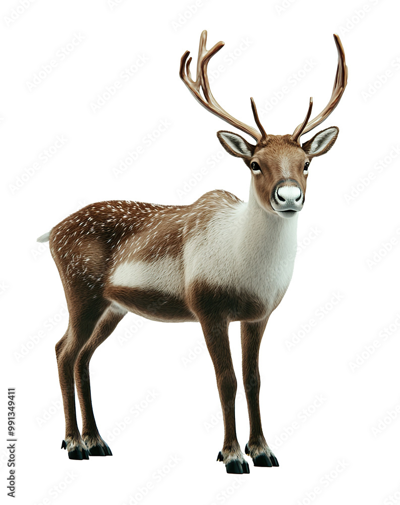 Obraz premium Christmas reindeer as element on transparent background
