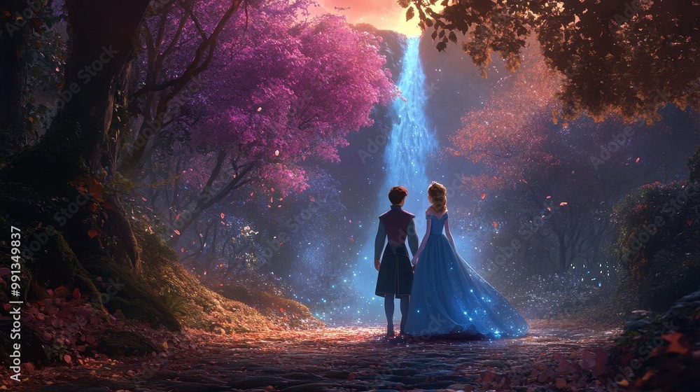 Obraz premium Enchanted Forest Couple