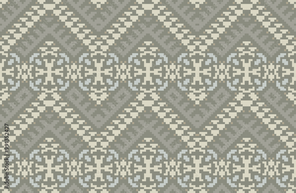 Pixel Ethnic Islamic Geometric Pattern Stencilfolk Embroidery, Aztec Geometric Ornament Print. Design for Carpet, Wallpaper, Clothing, Wrapping, Fabric Pixel Ethnic Islamic Geometric Pattern Stencilfolk Embroidery, Aztec Geometric Ornament Print. Design for Carpet, Wallpaper, Clothing, Wrapping, Fabric