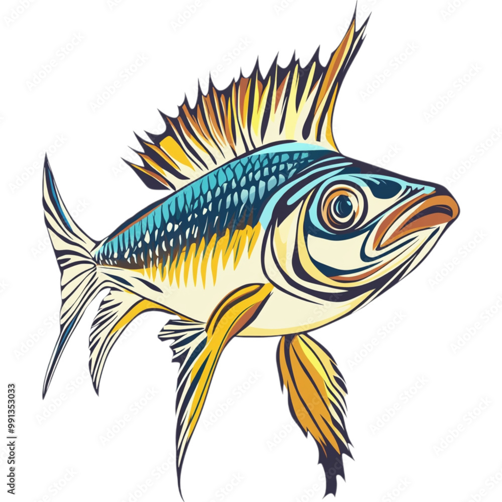 Colorful fish on a white isolate background Colorful fish on a white isolate background
