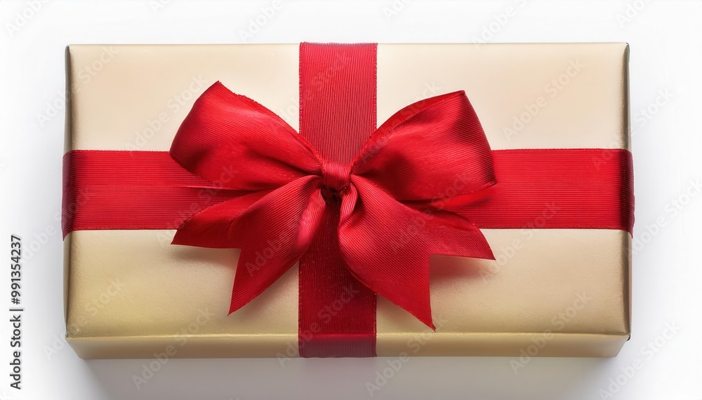 Elegant Gift Box Wrapped in Shimmering Gold Paper and Accentuated with a Luxurious, Satin Red Ribbon and Bow. Perfect Presentation for Special Occasions, Celebrations, or Holiday Christmas Gifting Elegant Gift Box Wrapped in Shimmering Gold Paper and Accentuated with a Luxurious, Satin Red Ribbon and Bow. Perfect Presentation for Special Occasions, Celebrations, or Holiday Christmas Gifting