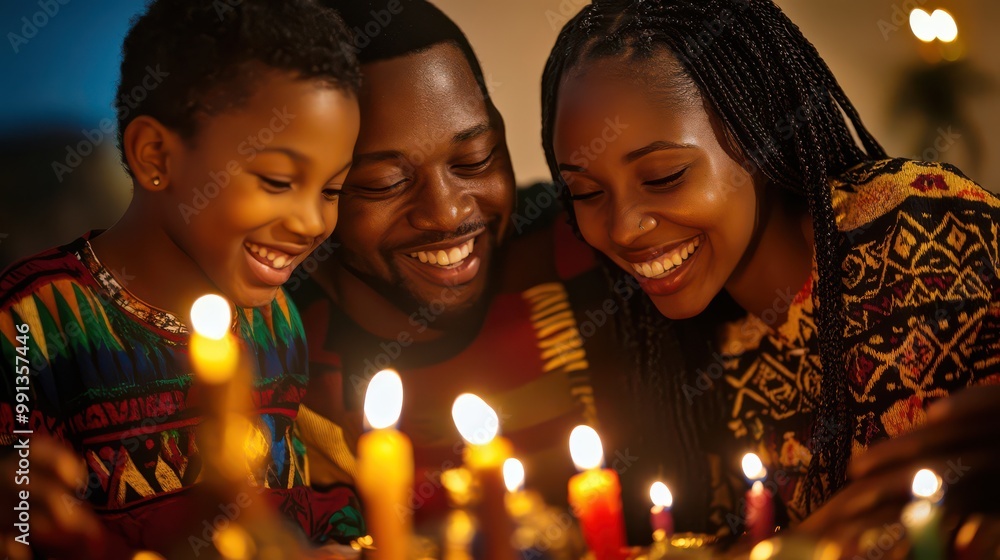 Joyful Family Celebration with Candles Joyful Family Celebration with Candles