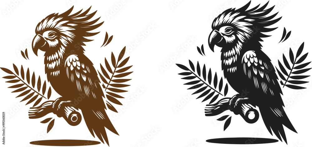 Fototapeta premium Parrot silhouette
