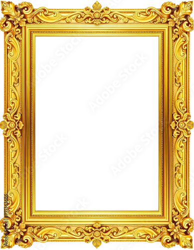 golden frame simple and modern PNG