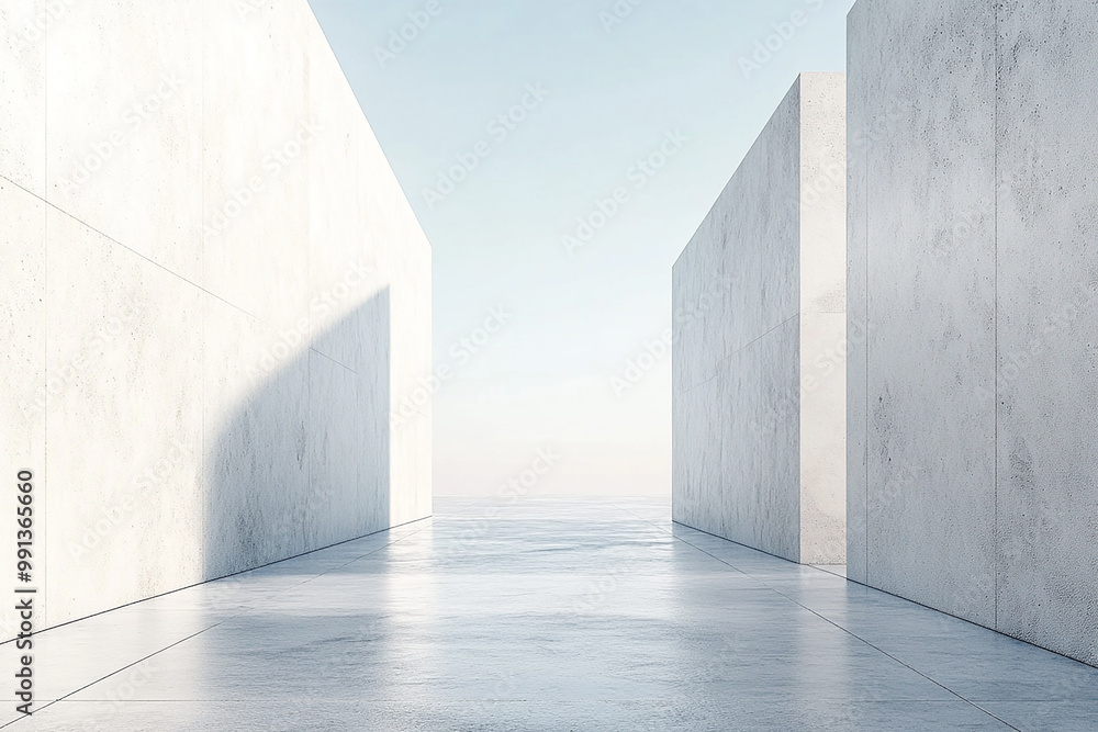 Abstract 3d rendering minimalist style architectural space scene Abstract 3d rendering minimalist style architectural space scene
