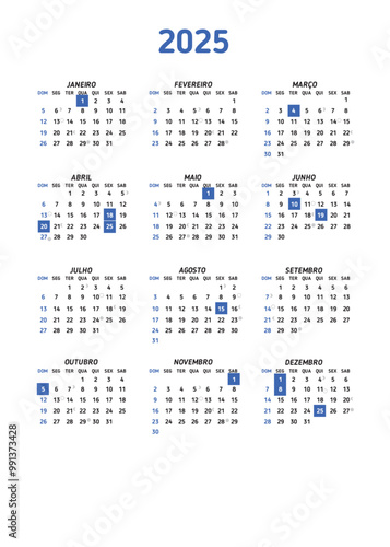 Calendário 2025 PT