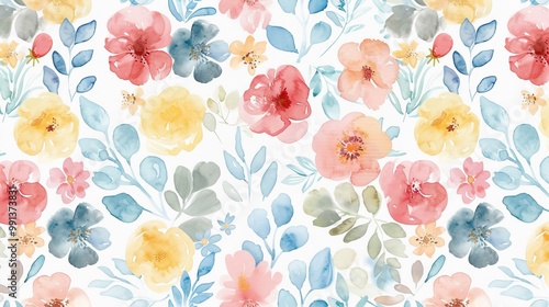 Wallpaper Mural Floral print pattern Torontodigital.ca