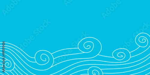 abstract Ocean Waves background. wave ocean background. abstract sea ripple, doodle wavy line background. sea and ocean ripple water background.