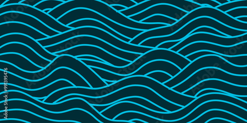 abstract Ocean Waves background. wave ocean background. abstract sea ripple, doodle wavy line background. sea and ocean ripple water background.