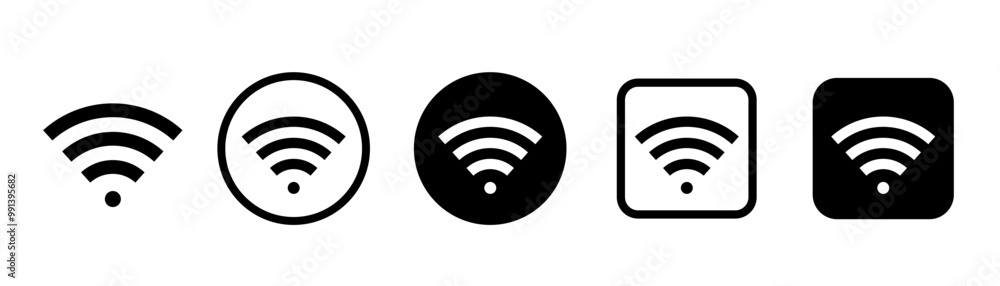 wifi symbol set. Network signs. wi-fi icon sign for remote internet access. Wireless and wifi icon. Vector illustration wifi symbol set. Network signs. wi-fi icon sign for remote internet access. Wireless and wifi icon. Vector illustration