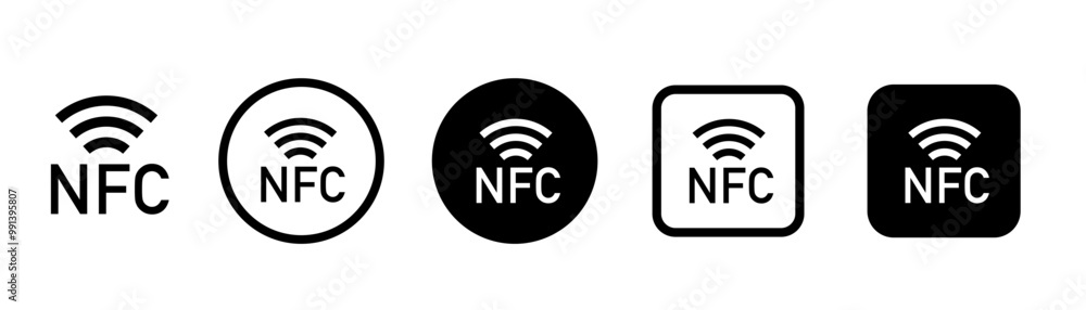 Nfc scan icon. NFC payment icon set. NFC technology icon. Vector illustration Nfc scan icon. NFC payment icon set. NFC technology icon. Vector illustration