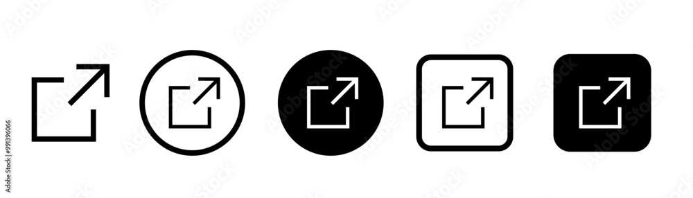 External link icons. Web chain open link to attached website. External link icon vector sign. External link icons. Web chain open link to attached website. External link icon vector sign.