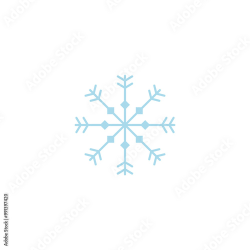 Snowflake line icon. Winter, New Year, holiday. Christmas concept. Vector illustration can be used for topics like winter holidays, entertainment, Christmas