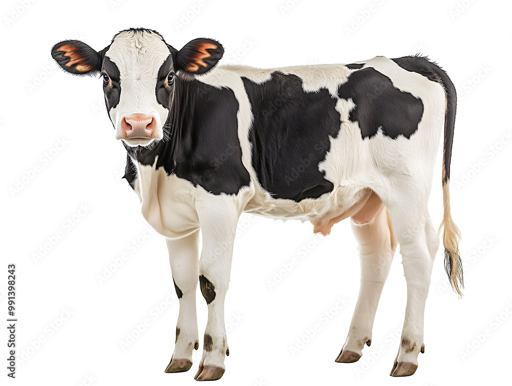 a cow standing on a white background a cow standing on a white background